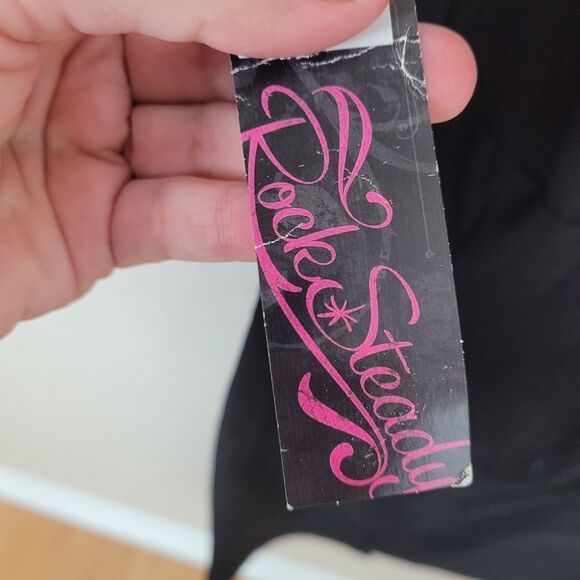 Rock Steady Black Polka Dot Mesh Sleeveless Wiggle Dress 2X (2820) - Picture 5 of 7